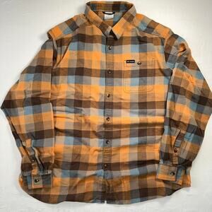 Columbia Tan and Brown plaid Flannel- 3XT Tall